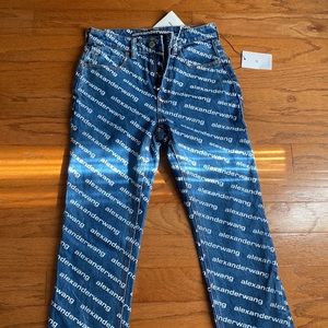 Brand new/never worn Alexander Wang high-rise logo jeans